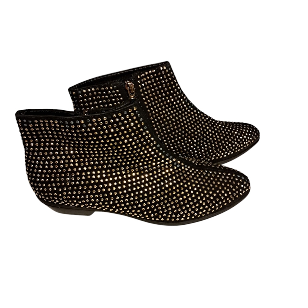 Schutz Leather Studded Black Women's Ankle Boots - Picture 5 of 9